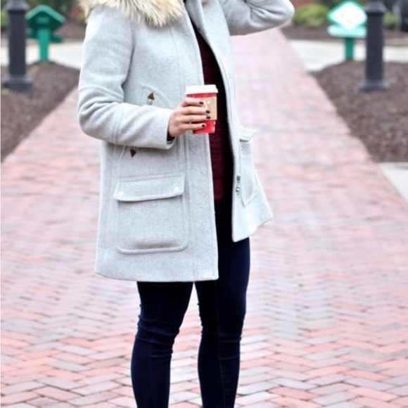 J. Crew Chateau Parka Heathered Gray Size 0